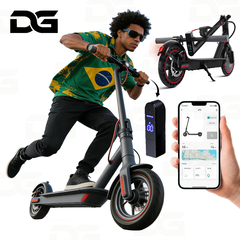 Patinete Elétrico Scooter Dobrável Com Conexão 