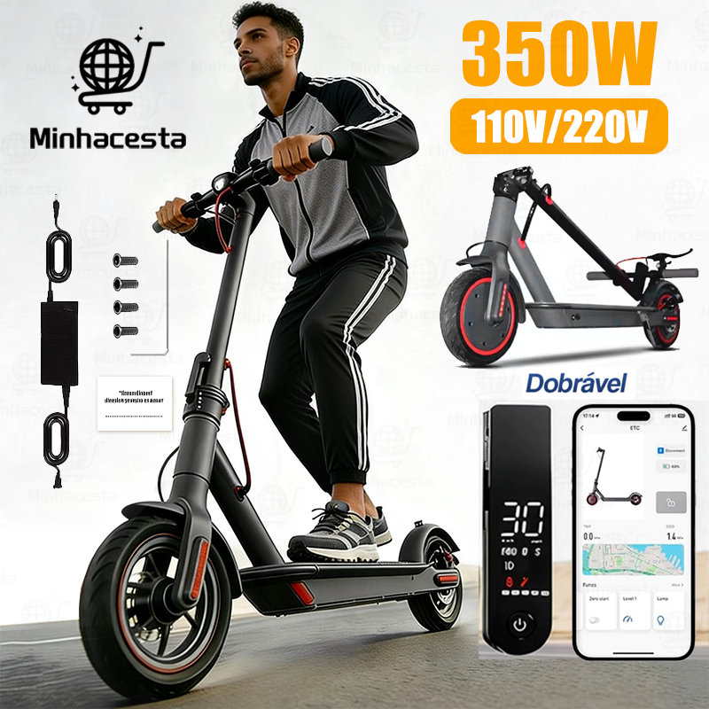Scooter Eletrica Patinete Eletrico Dobrável Capac