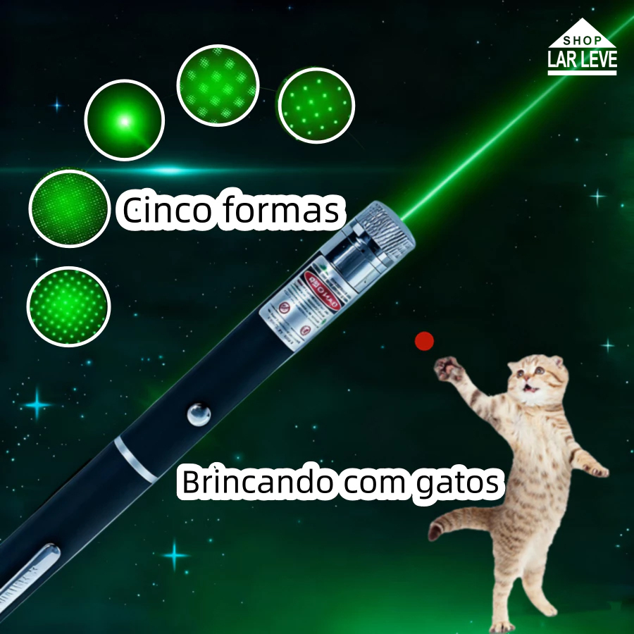 Laser Pointer Verde e Vermelho USB, Alta Visibilid