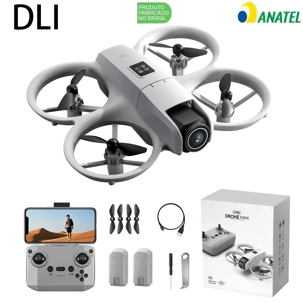 DLI Mini Drone Neo 4K Dual Camera com Wifi 2 Bater