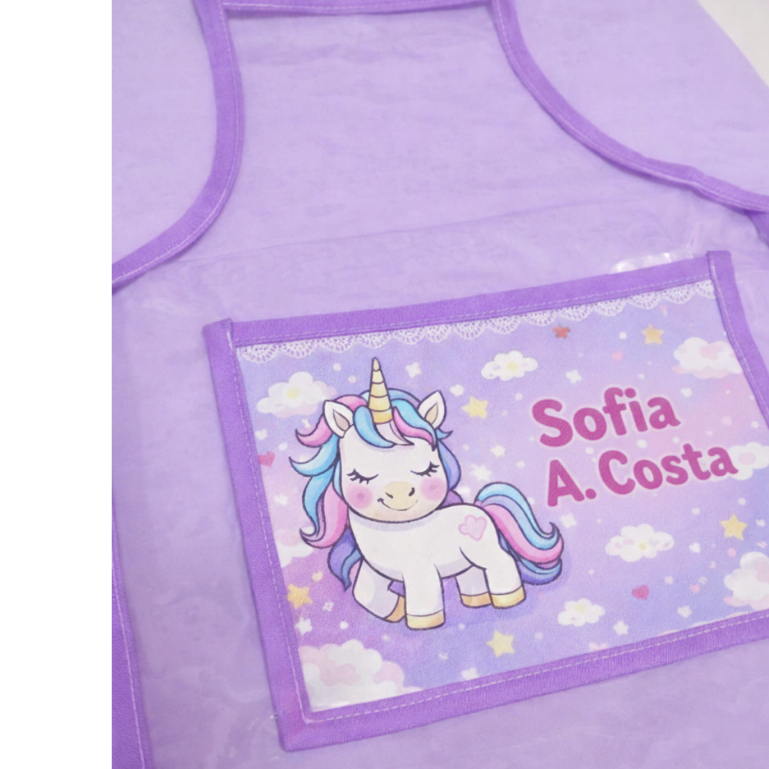 Avental Personalizado infantil volta as aulas qual