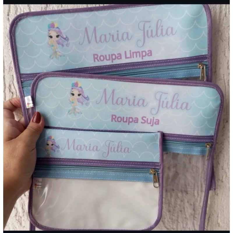 Kit Escolar Impermeável 3 Peças Personalizado No