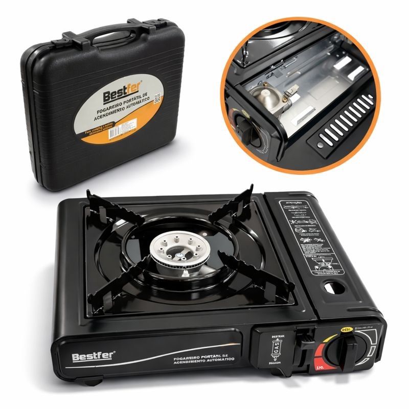 Fogareiro Portátil a Gás Camping Pesca Viagem Ac