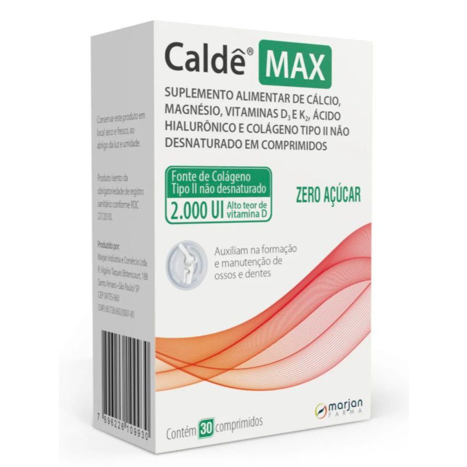 Caldê MAX 2.000ui c/30 comprimidos (zero açucar)