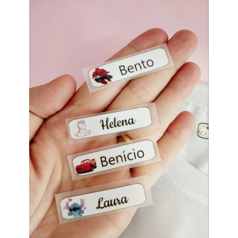 Etiquetas termocolantes para uniformes, roupas ou 