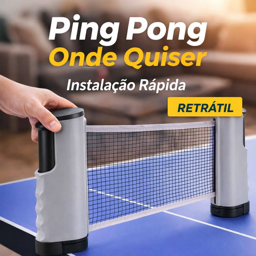 Rede Retrátil Ping Pong Tênis de Mesa