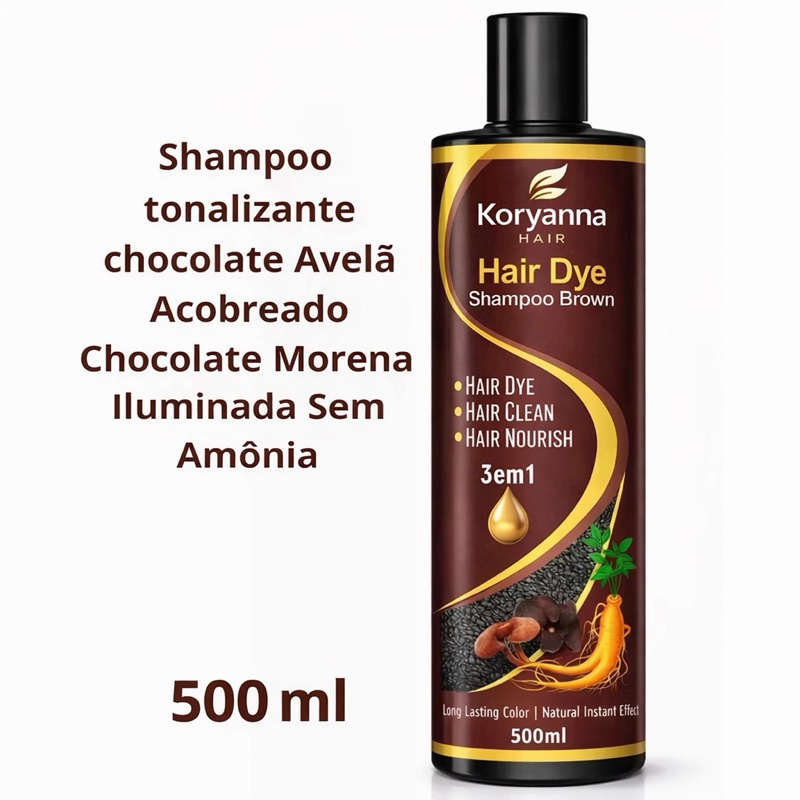 Shampoo Tonalizante Chocolate Avelã Acobreado Mor
