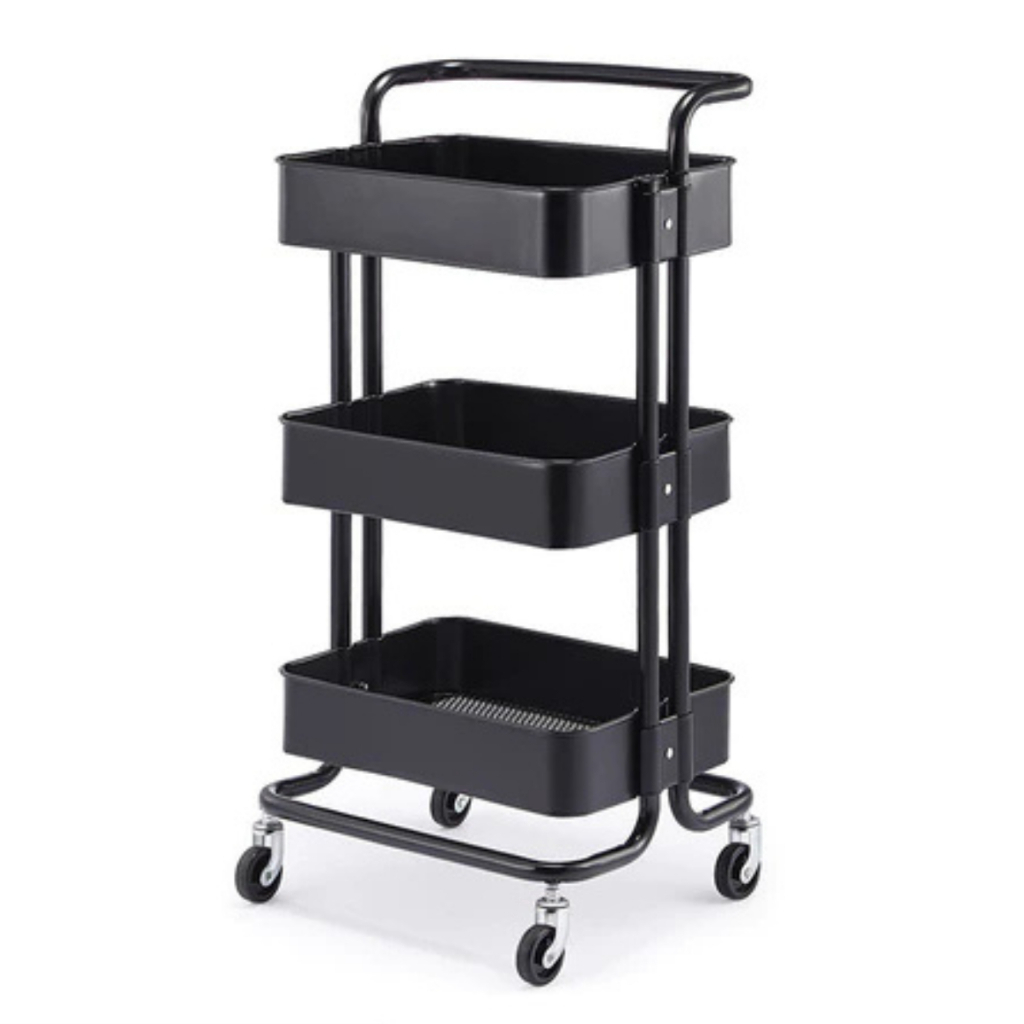 Carrinho Organizador Multiuso 3 Prateleiras e Alç
