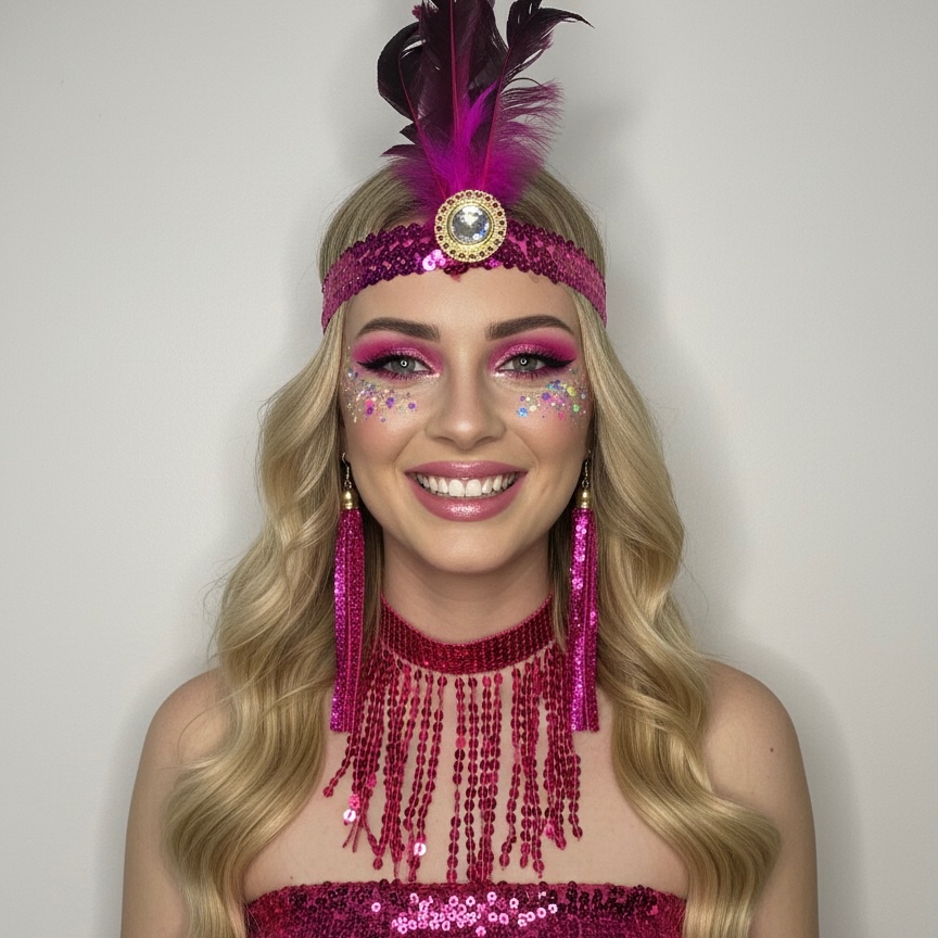 Acessórios Carnaval Feminino de Lantejoula –