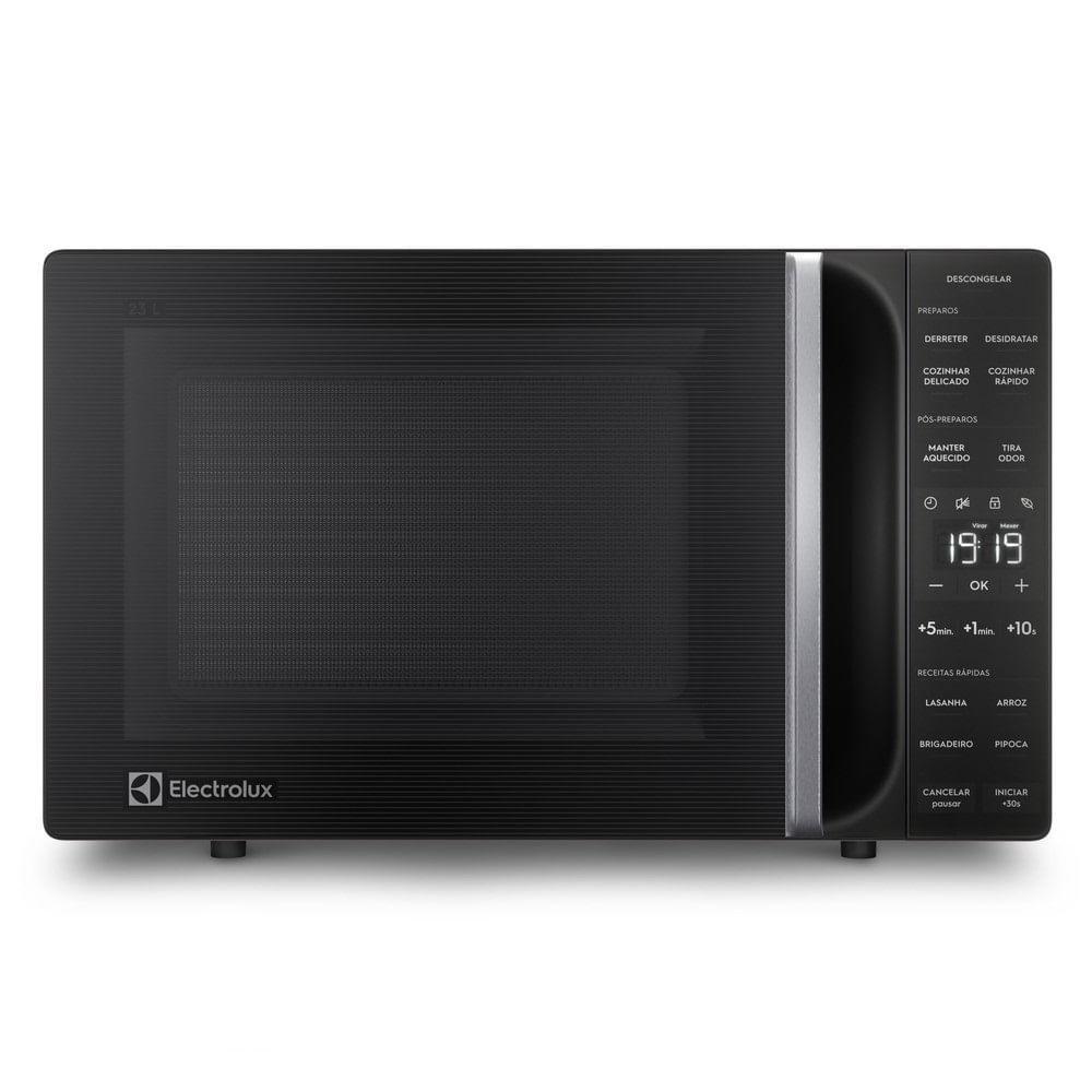 Micro-ondas Electrolux 23L Preto Efficient com Des