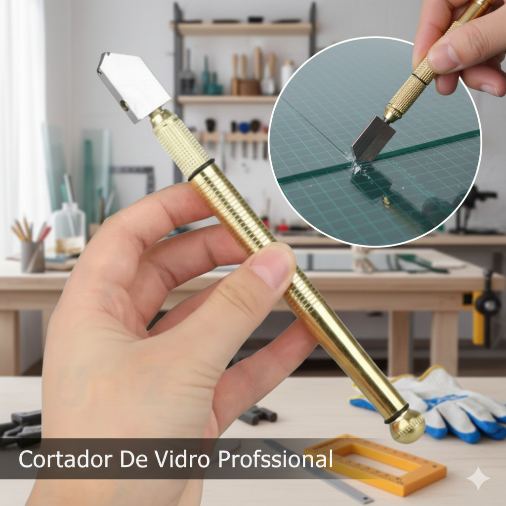 Cortador De Vidro Profissional Ferramenta Cortar V