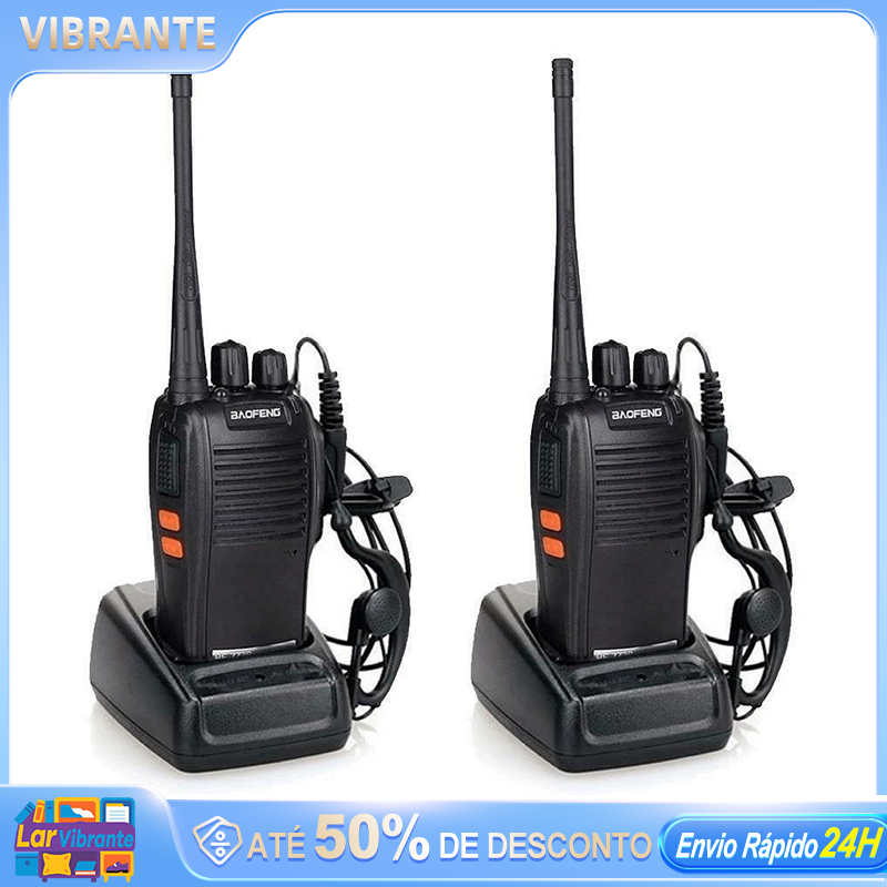 kit 2 rádios comunicador baofeng Alcance 12 Km 16