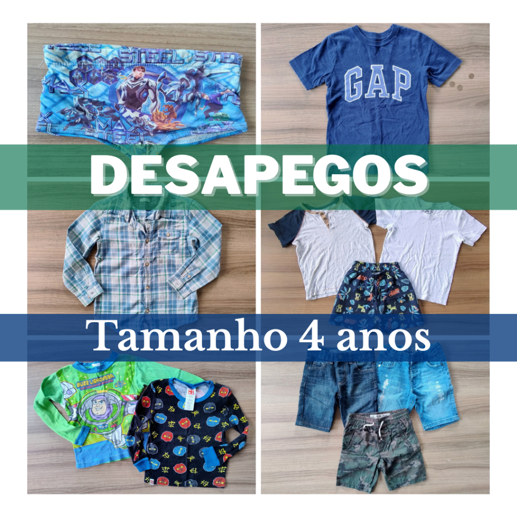 Lotes Roupas Infantil – Tam 4 anos Menino (D