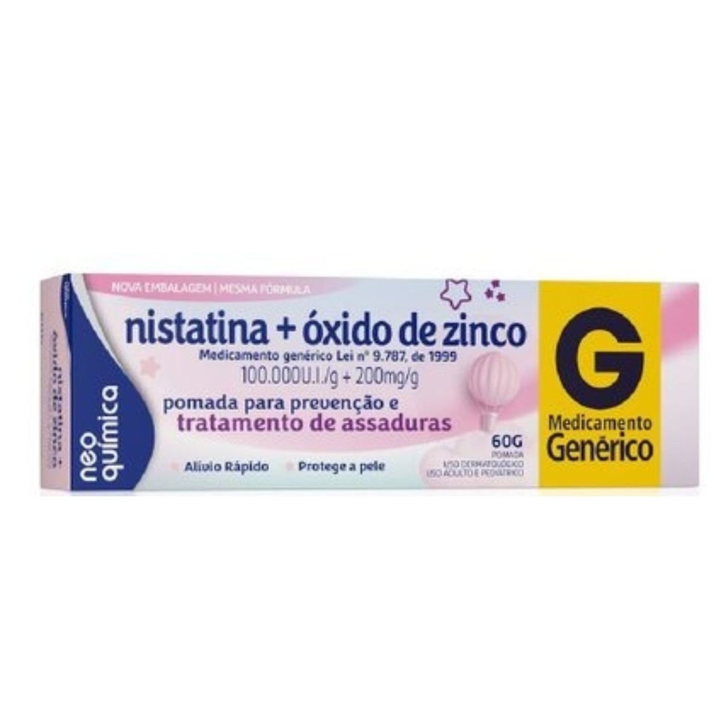 Nistatina + Óxido de Zinco Neo Química 60g