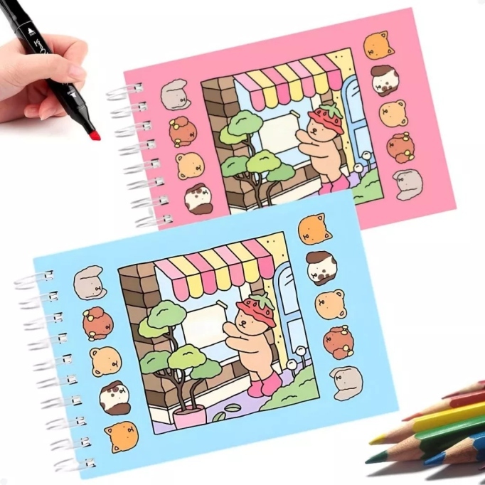 Kit de Livro de Colorido BooBoo Goods 50 Folhas