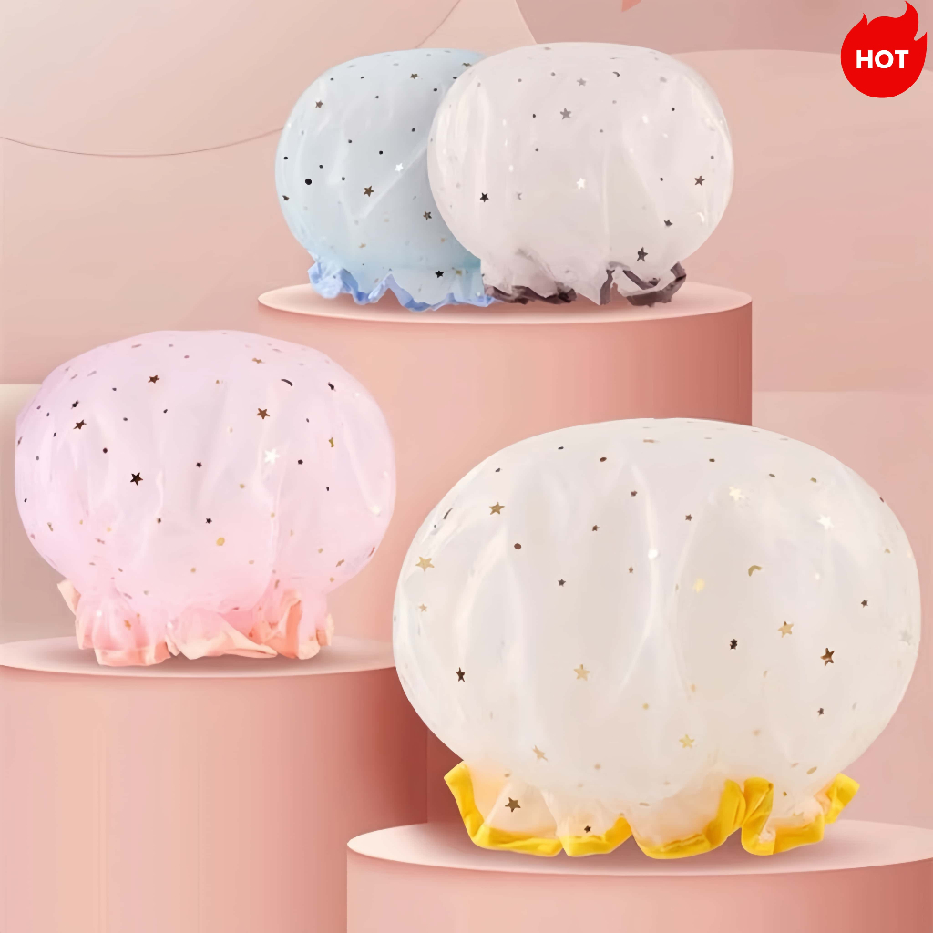 [ KIT 2 ] Touca de Banho Feminina com Tule Estrela