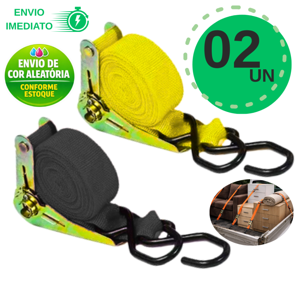 Cinta com Catraca para Amarração de Carga com Ga