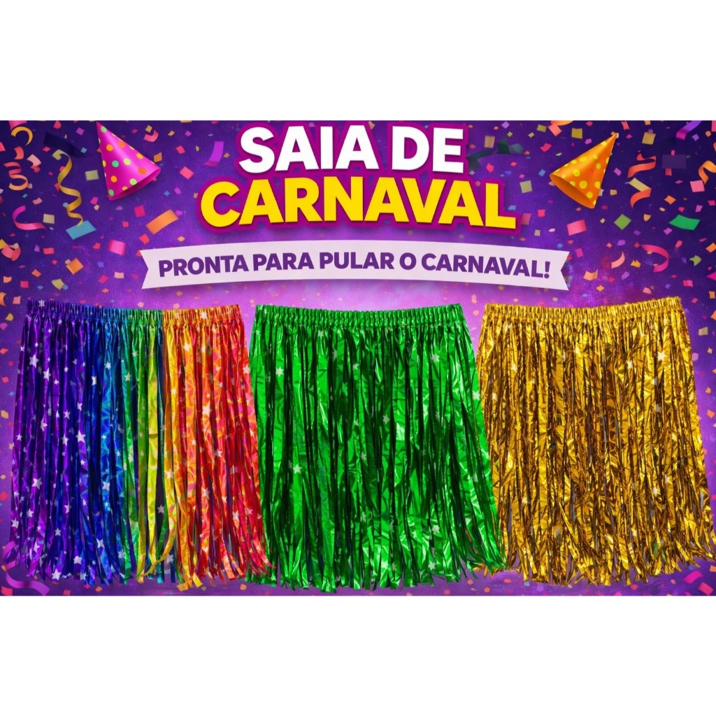 SAIA DE FITAS PARA CARNAVAL 40cm