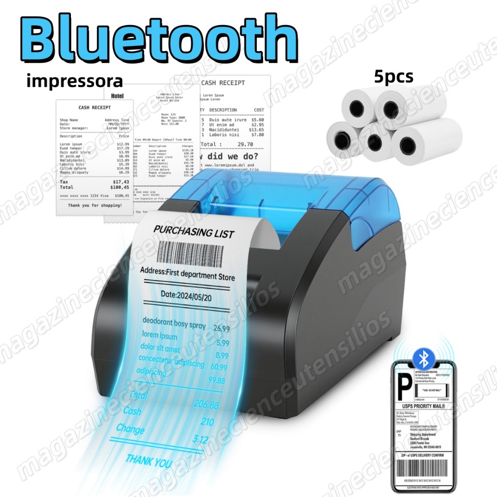 Impressora Termica Cupom Nao Fiscal 58mm Tickts Pc