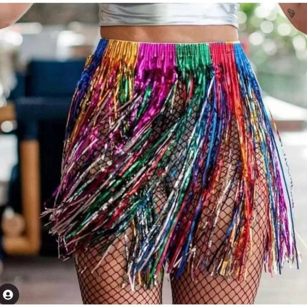 Vestido de fita de carnaval tamanho único 40cm ba