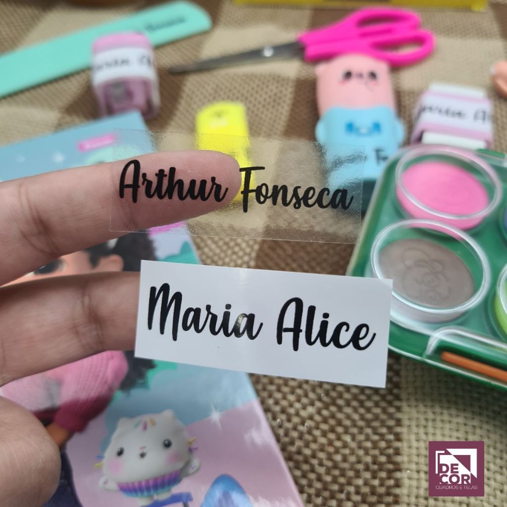 Kit 130 Etiquetas Personalizadas para Lápis Escol