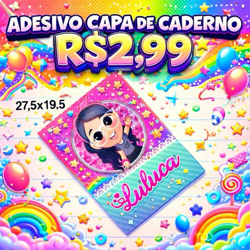Capa adesiva para caderno