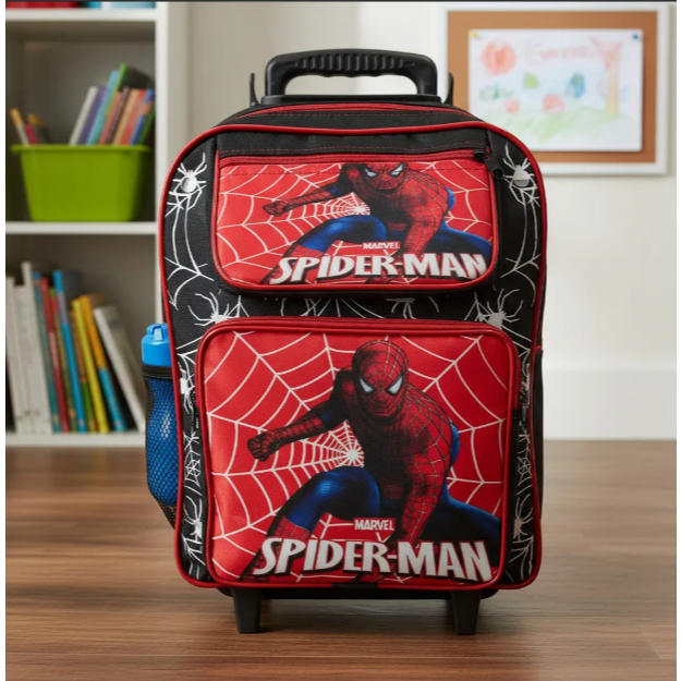 Mochila Infantil Escolar C/ Carrinho e Rodinha 