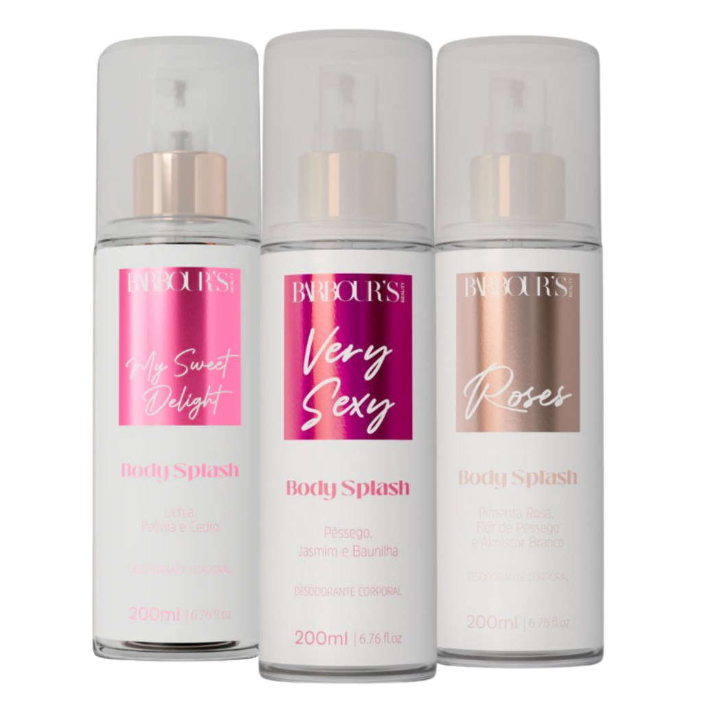 Kit 3 Body Splash Delight Very Sexy Roses 200ml Ba