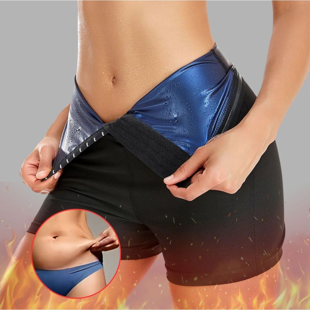 Bermuda Sauna Modeladora com Ajuste em Ganchos e E