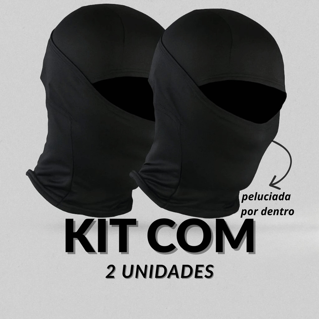 Kit 2 Balaclava Touca Ninja Térmica Peluciada Uni