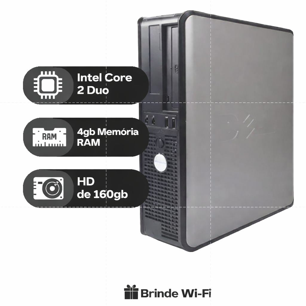 CPU DESKTOP DELL OPTIPLEX 780  Pequeno, rápido e 