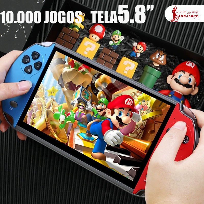 Tela 4.8 2026 Videogame Portatil 10000 Jogos Retro