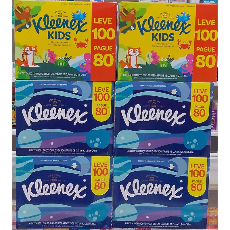 Kit de 6 Caixas de Lenço de Papel com 100 Und Cad