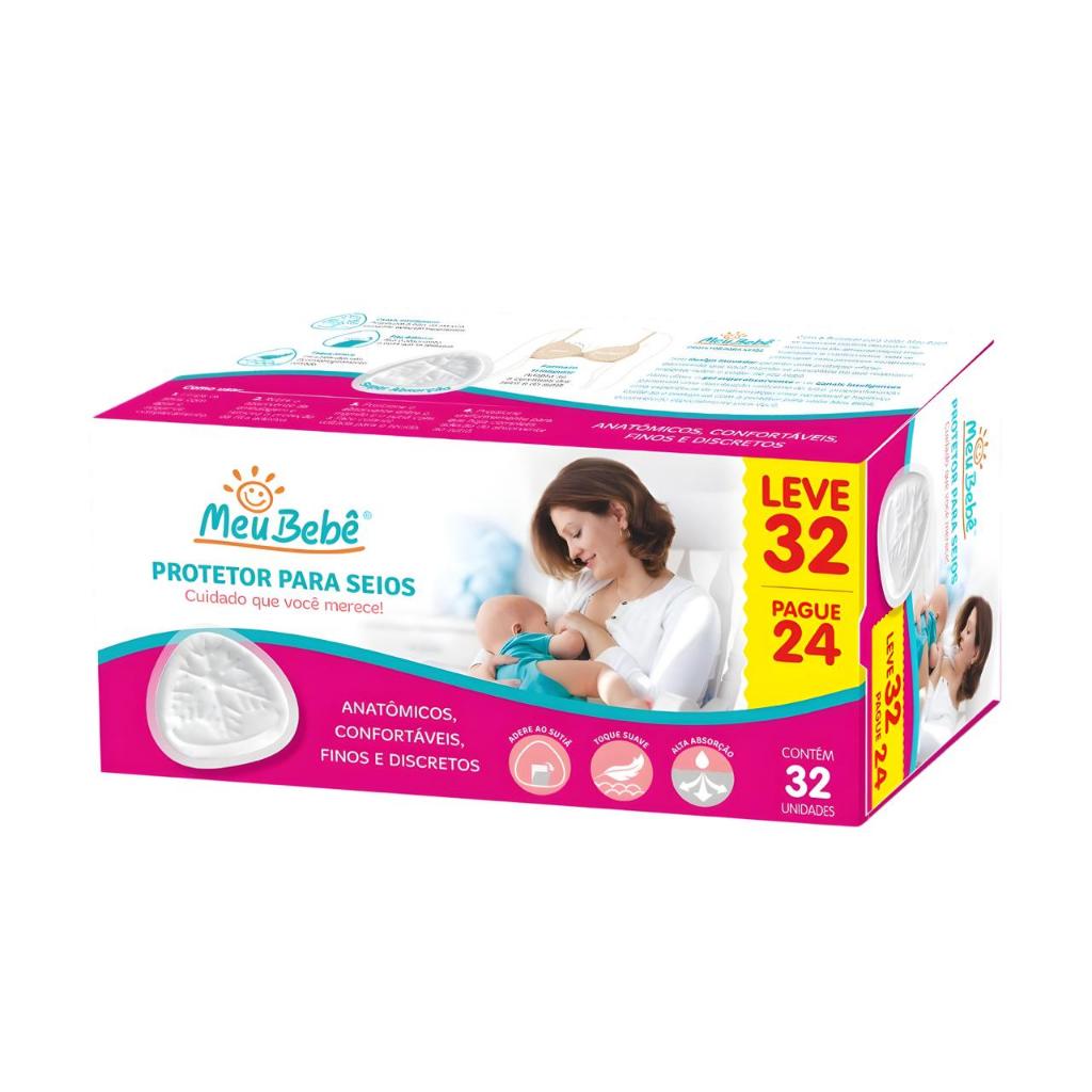 Absorvente para Seios Meu Bebê Leve 32 pague 24