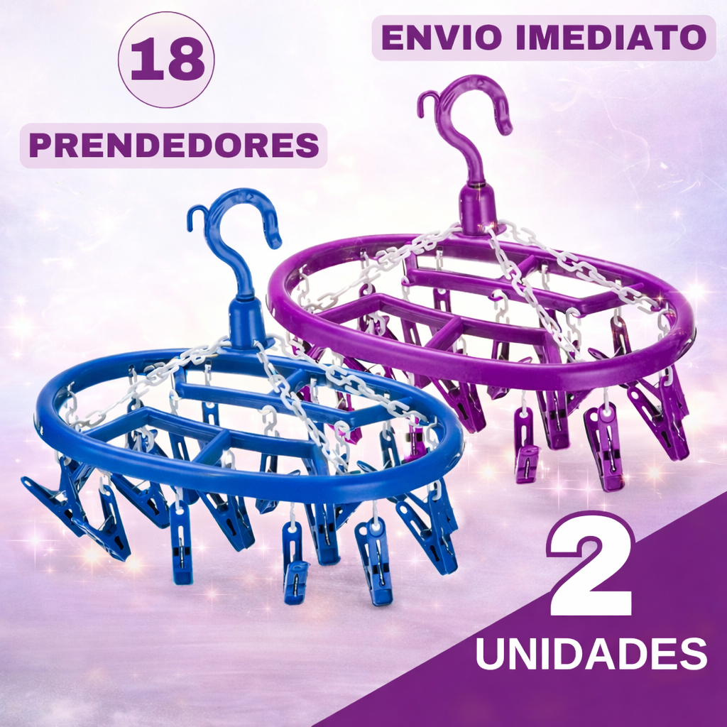 Varal Roupa Intima Calcinha Cueca Meia Com 18 Pren