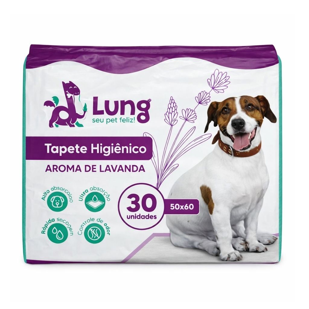 Tapete Higiênico 50x60cm 30Un Aroma Lavanda p/ Ca