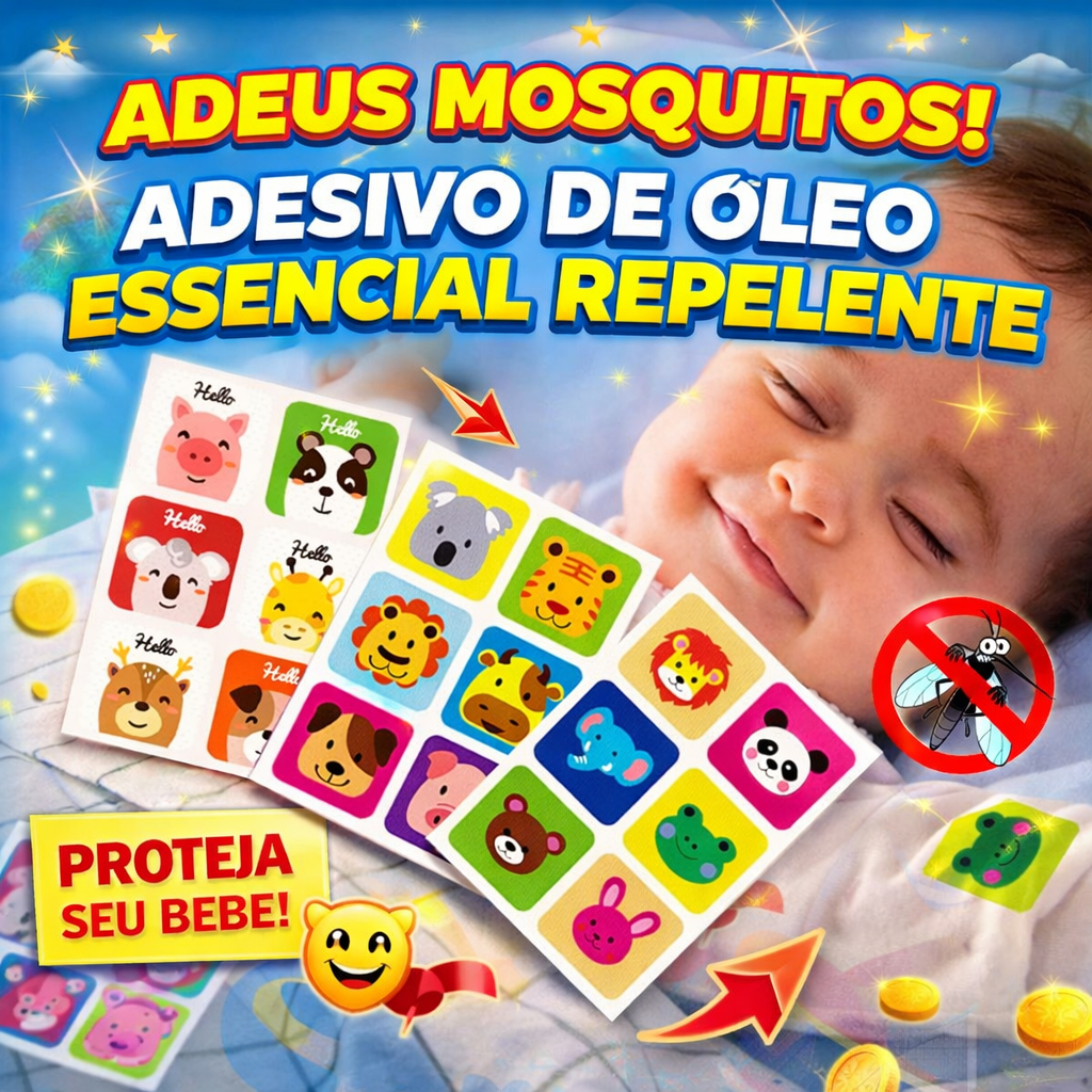 Kit 360 Adesivos Repelente de Insetos e Mosquitos 