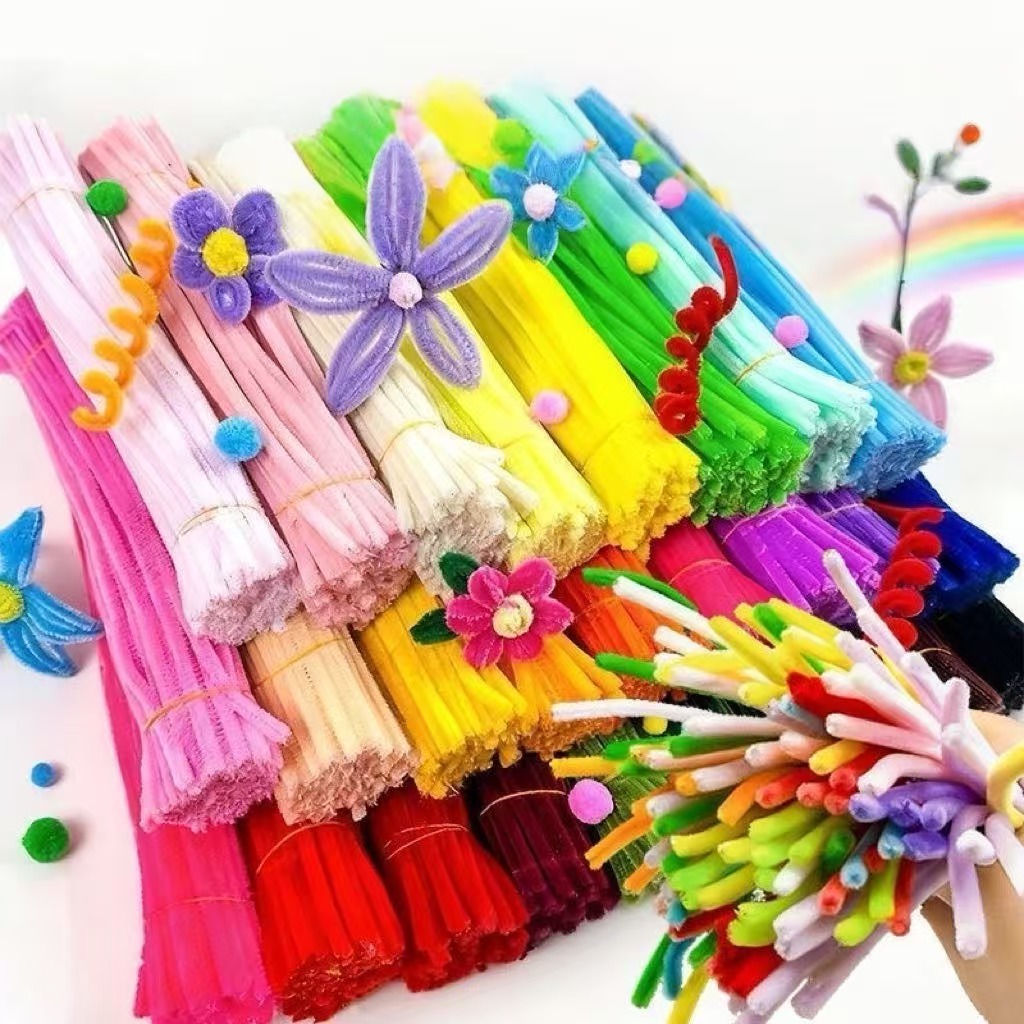 Kit Com 100 Haste De Chenille Limpador De Cachimbo