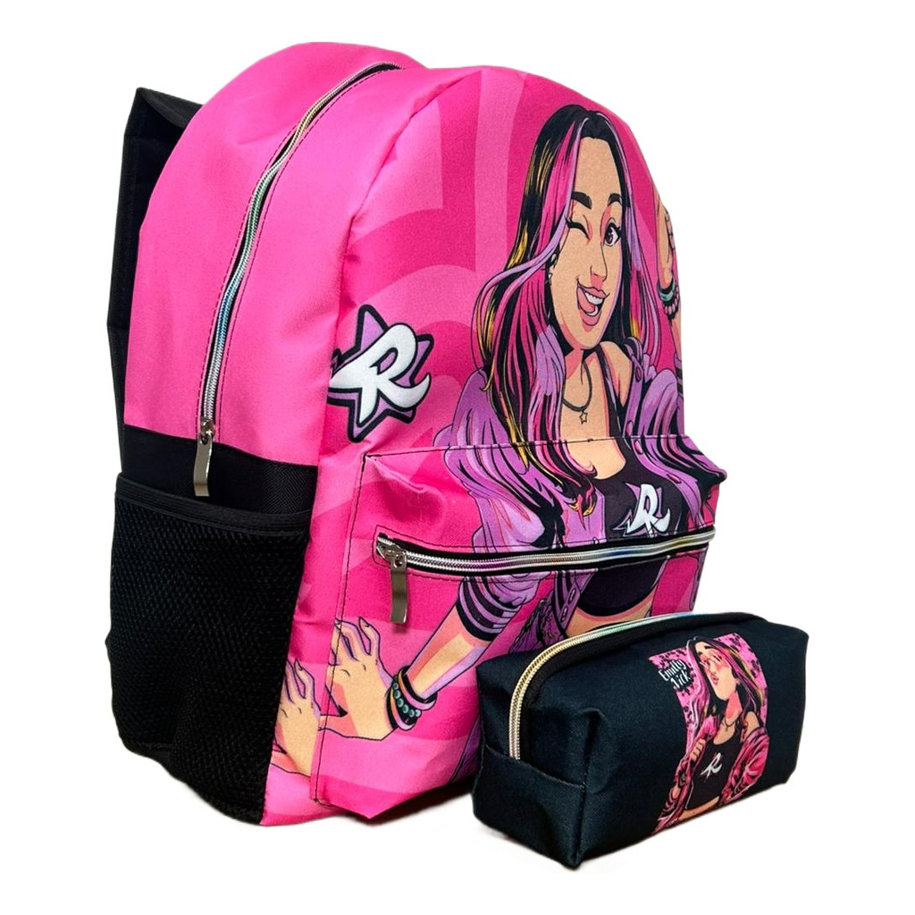 Mochila S/ Rodinha + Estojo – Emily Vick Ros