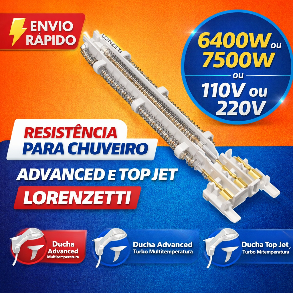 Resistencia Chuveiro Advanced TopJet Lorenzetti 11