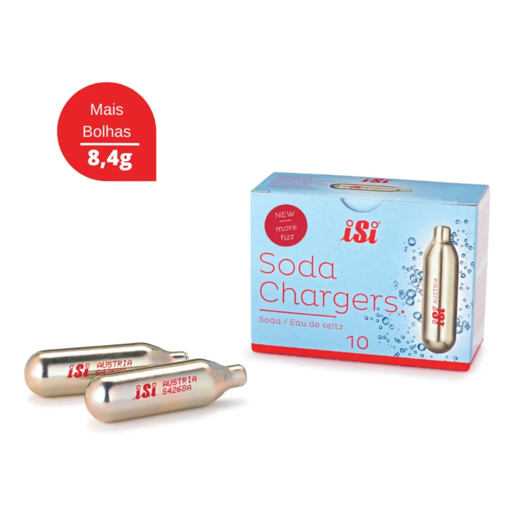 Ampola Cápsulas De Soda Co2 Isi 8,4g Drinks 10 Ca