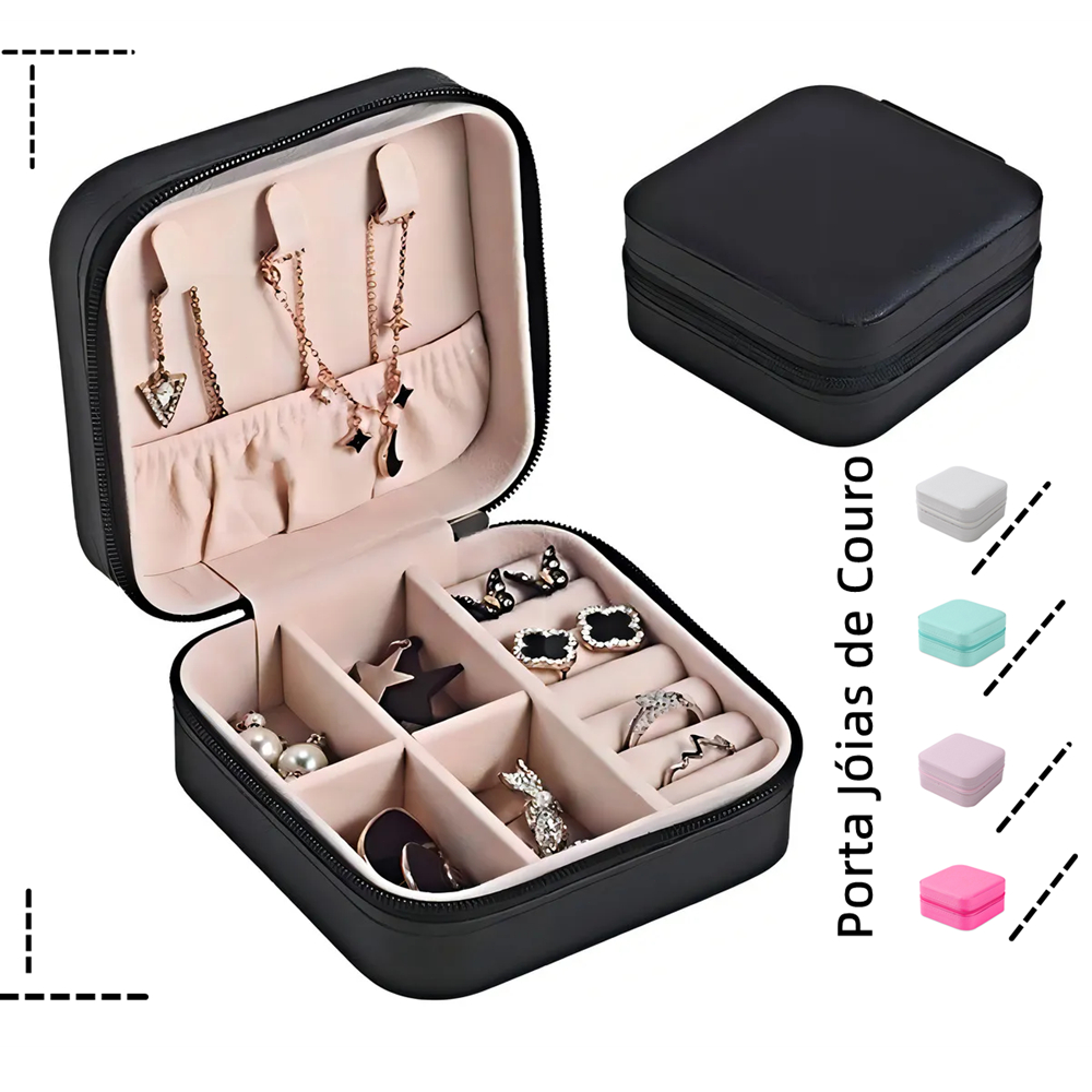 Porta-Jóias Mini Estojo Porta Joia Brincos Anéis