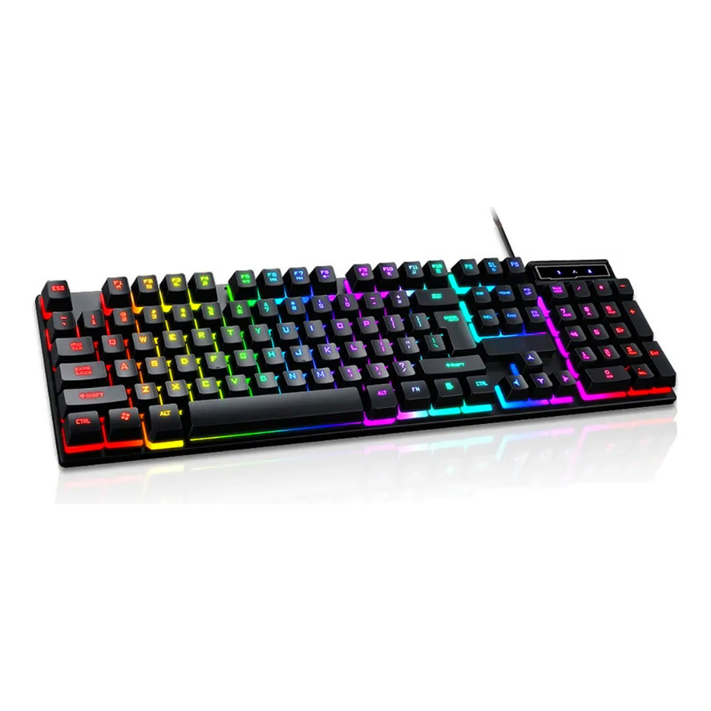 Teclado Gamer Semi-Mecânico USB Iluminação LED 