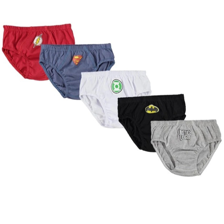 Kit 12 Cueca Slip Infantil Super-Heróis Super Mac