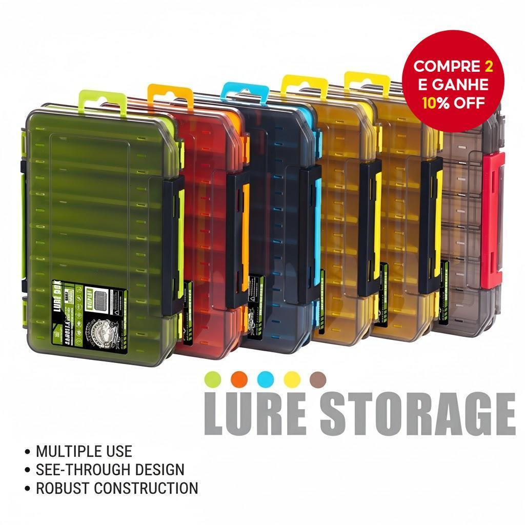 Estojo Organizador De Pesca Dupla Face Maleta Para