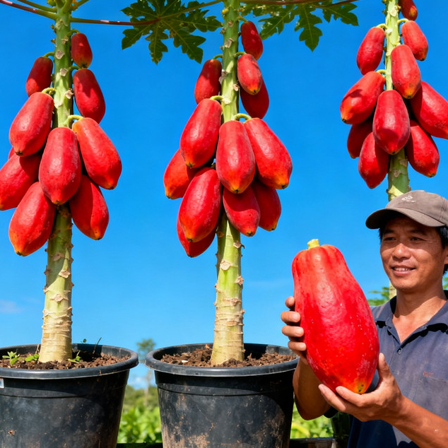 Mamão Tailandês Red Doce e Produtivo  10 Semente
