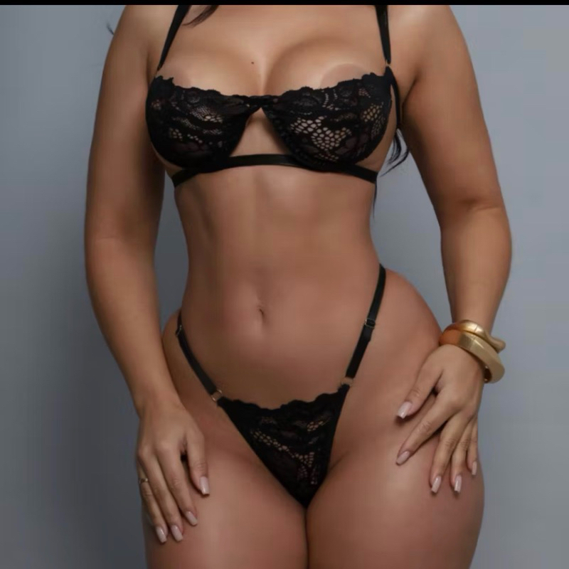 kit 2 e 3 conjunto gringa lingerie soutien renda m
