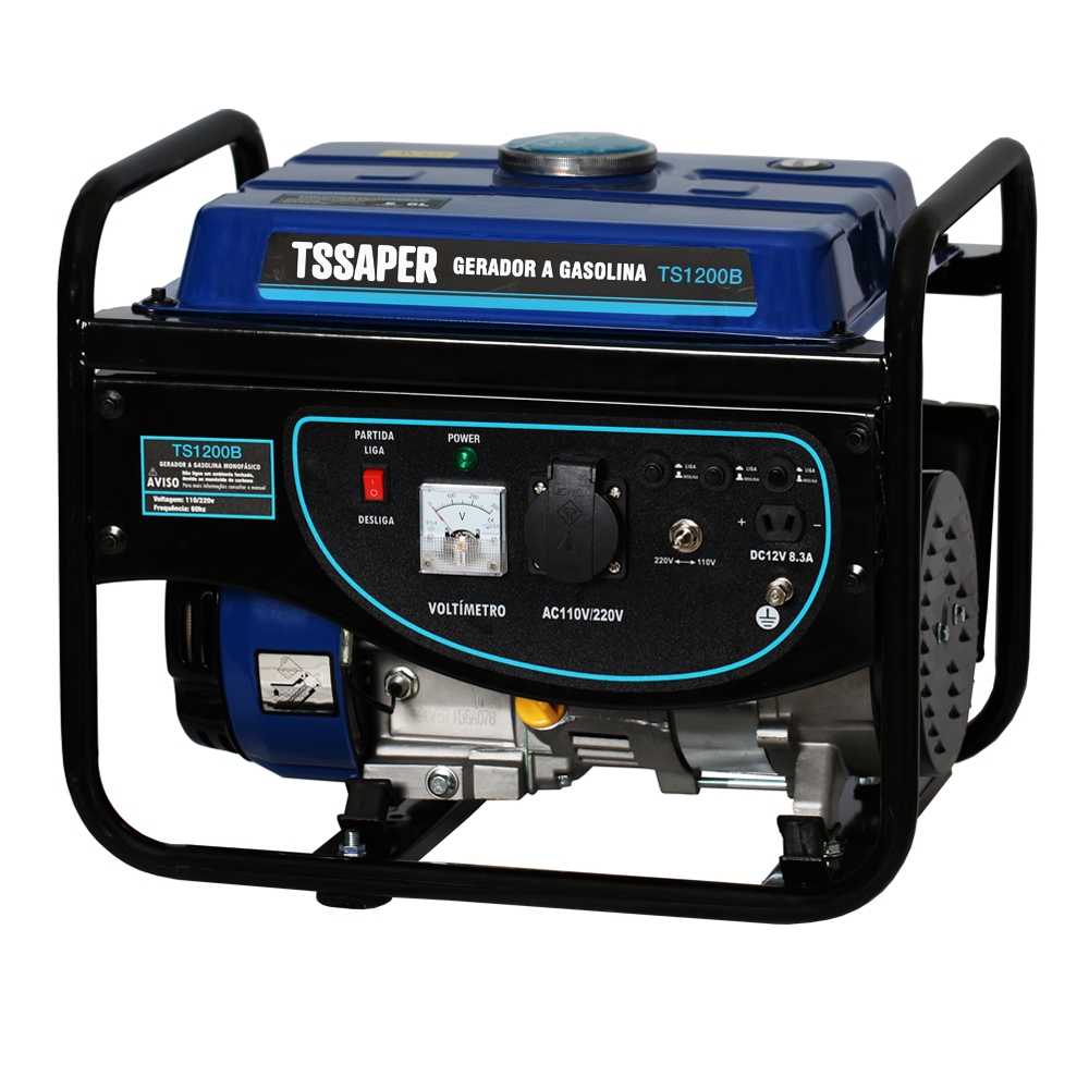 Gerador De Energia a Gasolina 1,2Kva 110v/220v Par