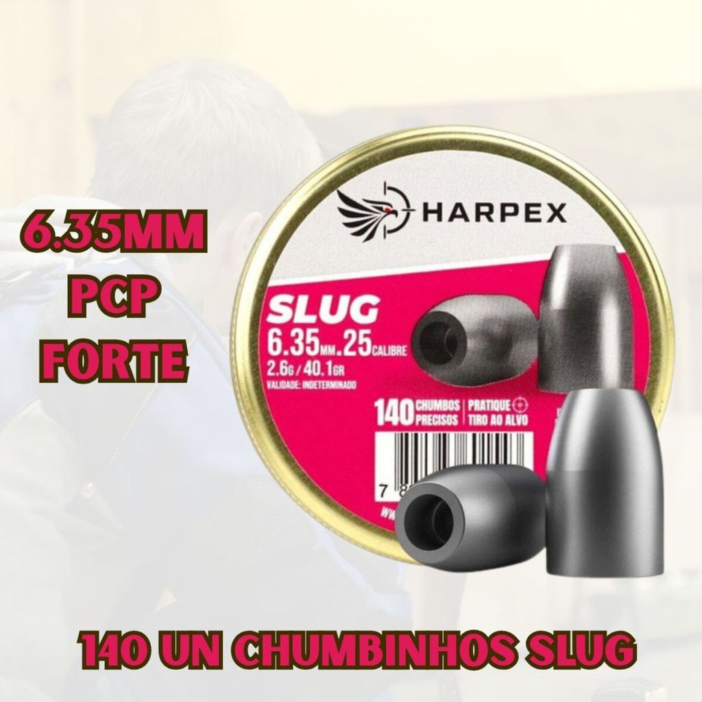 Chumbinho Harpex Slug 6.35mm .25 2,6g 40.1gr 140un