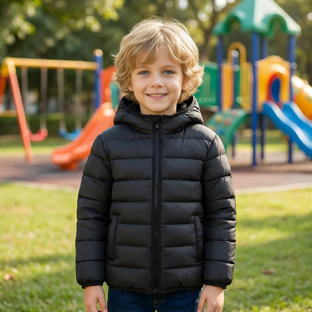 Jaqueta Puffer Infantil Juvenil Masculino Pelinhos